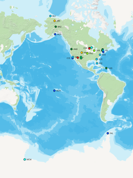 LTER sites map