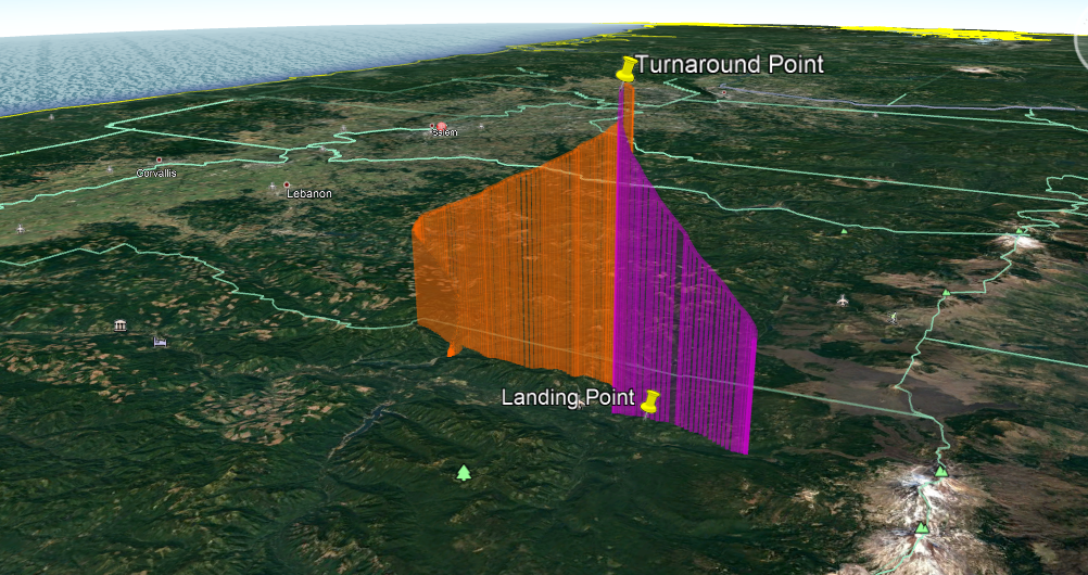 weather balloon flight path in google earth