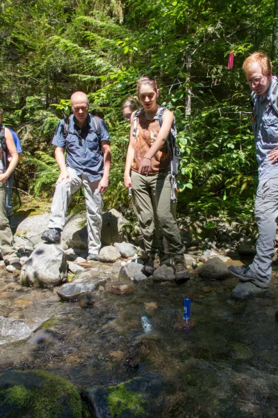 Stream Ecology field work, July 2014