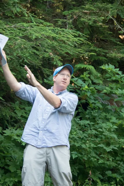 OSU assistant professor Dana Warren presents on stream ecology and light in streams