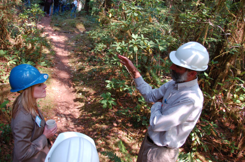 Fred Swanson gives a tour