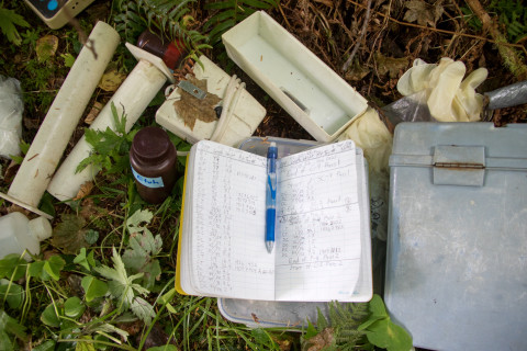 Mack Creek stream vertebrates field gear