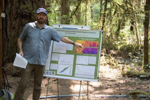 Chris Still presents on canopy ecology and thermal images of the canopy