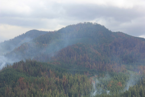 Photo from top of rock outcrop/quarry on road 130