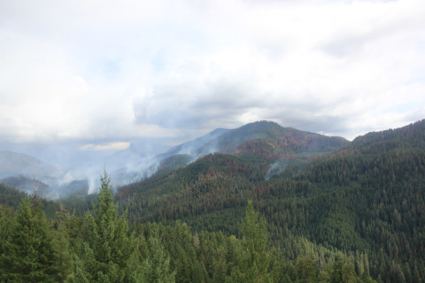 Photo from top of rock outcrop/quarry on road 130