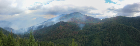Photo from top of rock outcrop/quarry on road 130