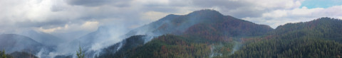 Photo from top of rock outcrop/quarry on road 130