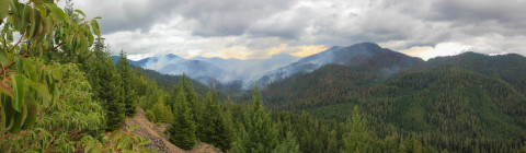 Photo from top of rock outcrop/quarry on road 130