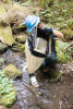 A Surber sampler is used to collect stream invertebrates