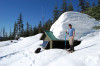 Vanilla Met shelter during April 2008 snow event