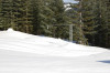 Upper Lookout Met snow depth sensor and small tower during snow event