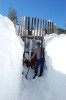Upper Lookout Met Stand Alone Rain Gauge During Snow Event