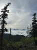 Three Sisters above the clouds